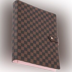 Checkered planner 3 ring binder